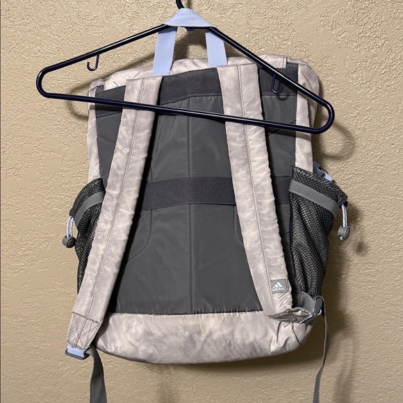 Adidas Gray Backpack with Black Mesh Accents - Picture 2 of 8